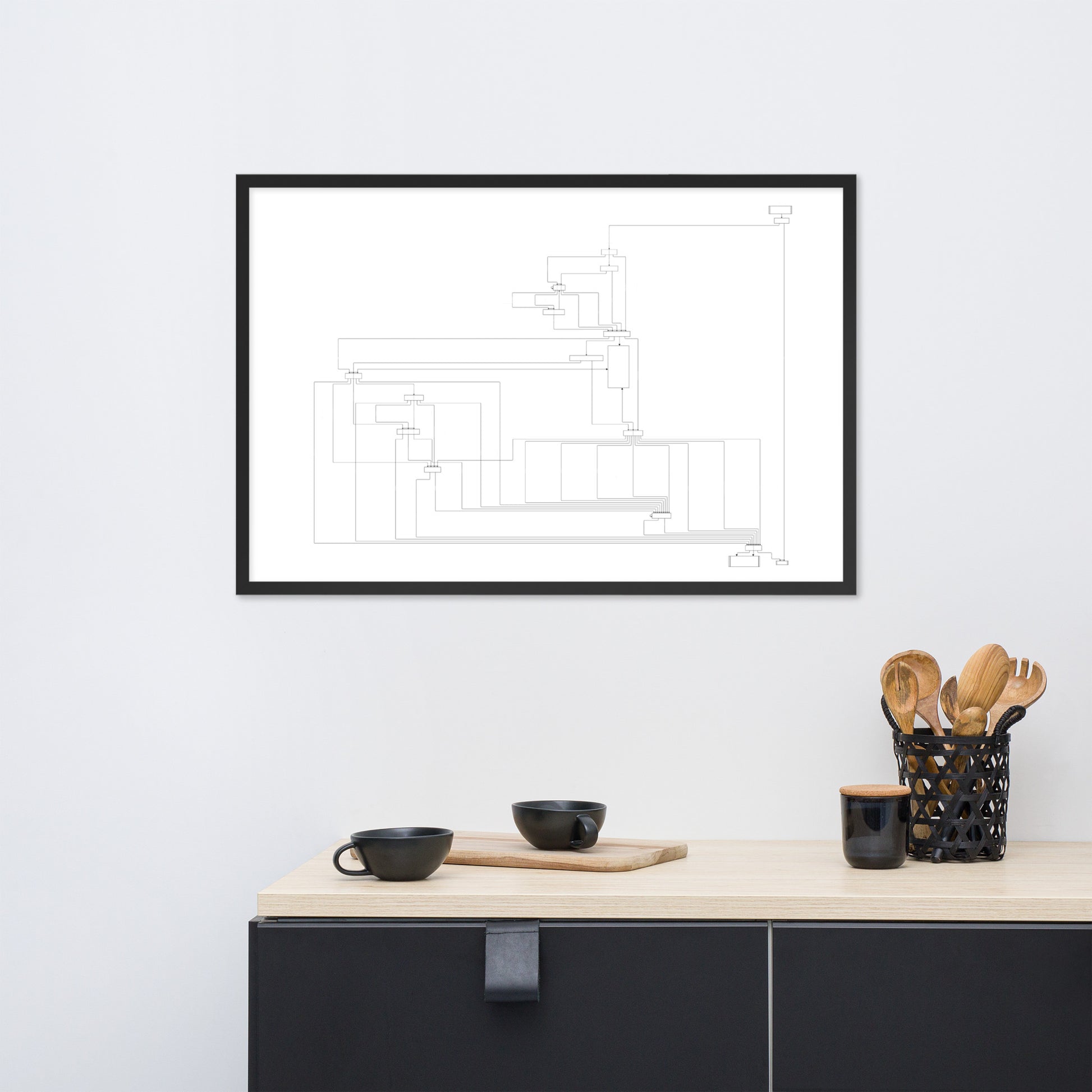 User Flow Abstract Canvas Wall Art 