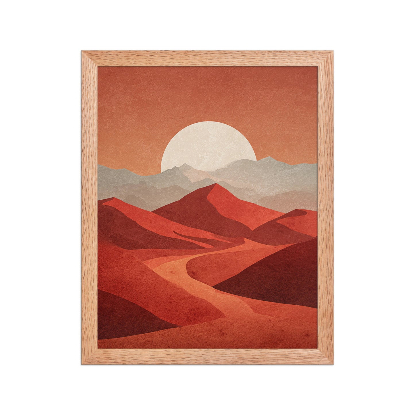 Warm landscape abstract canvas
