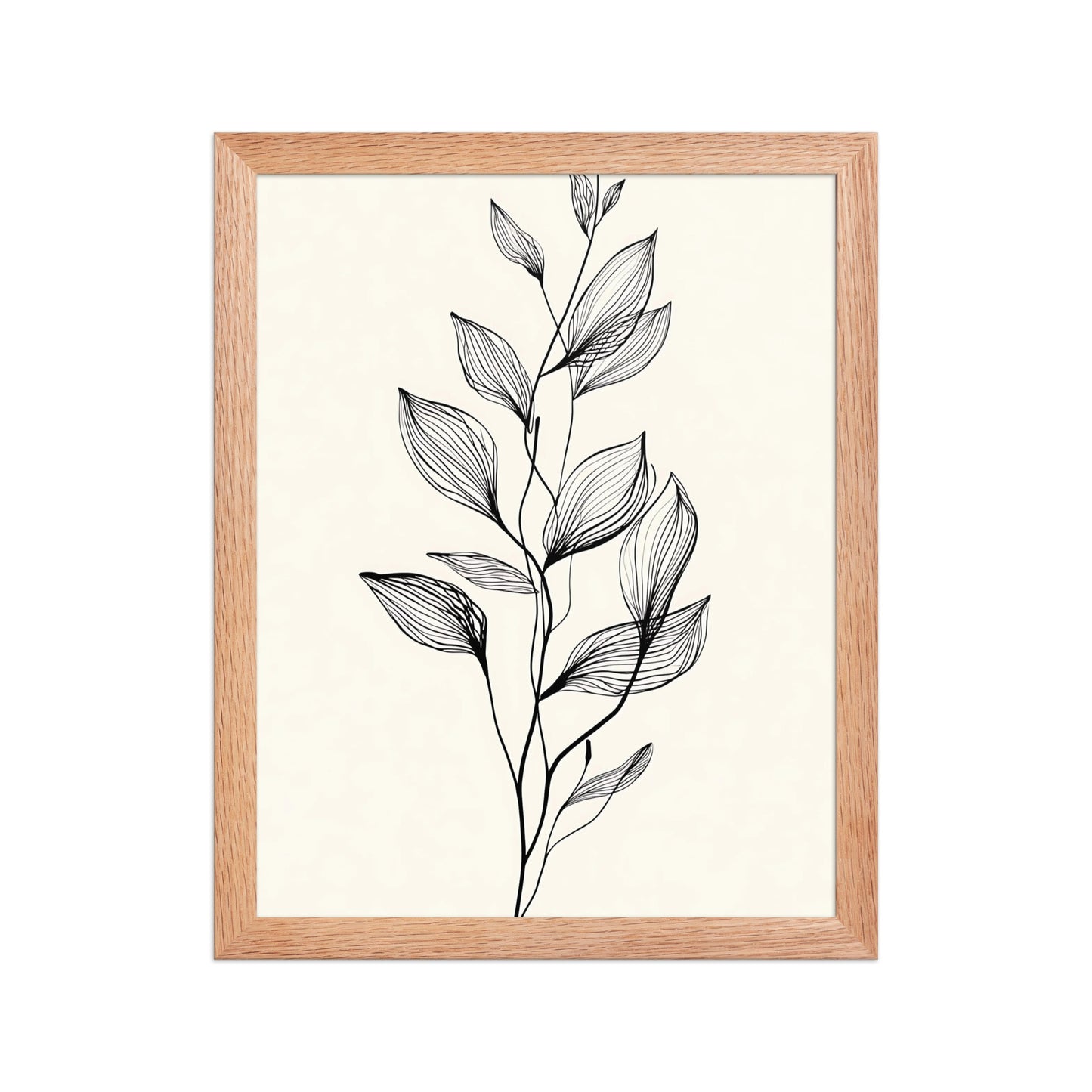 Minimal leaf canvas