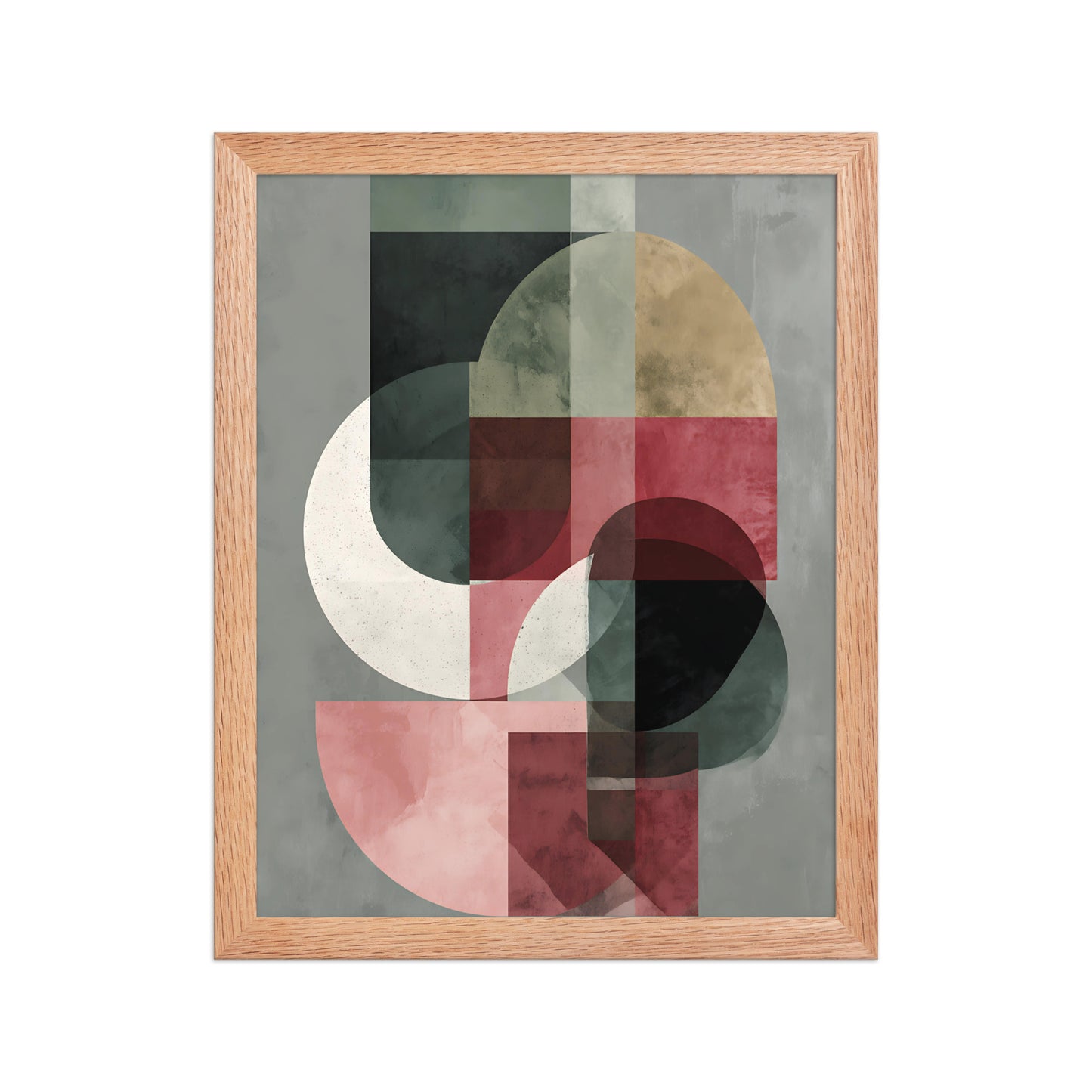 Minimal abstract shapes canvas
