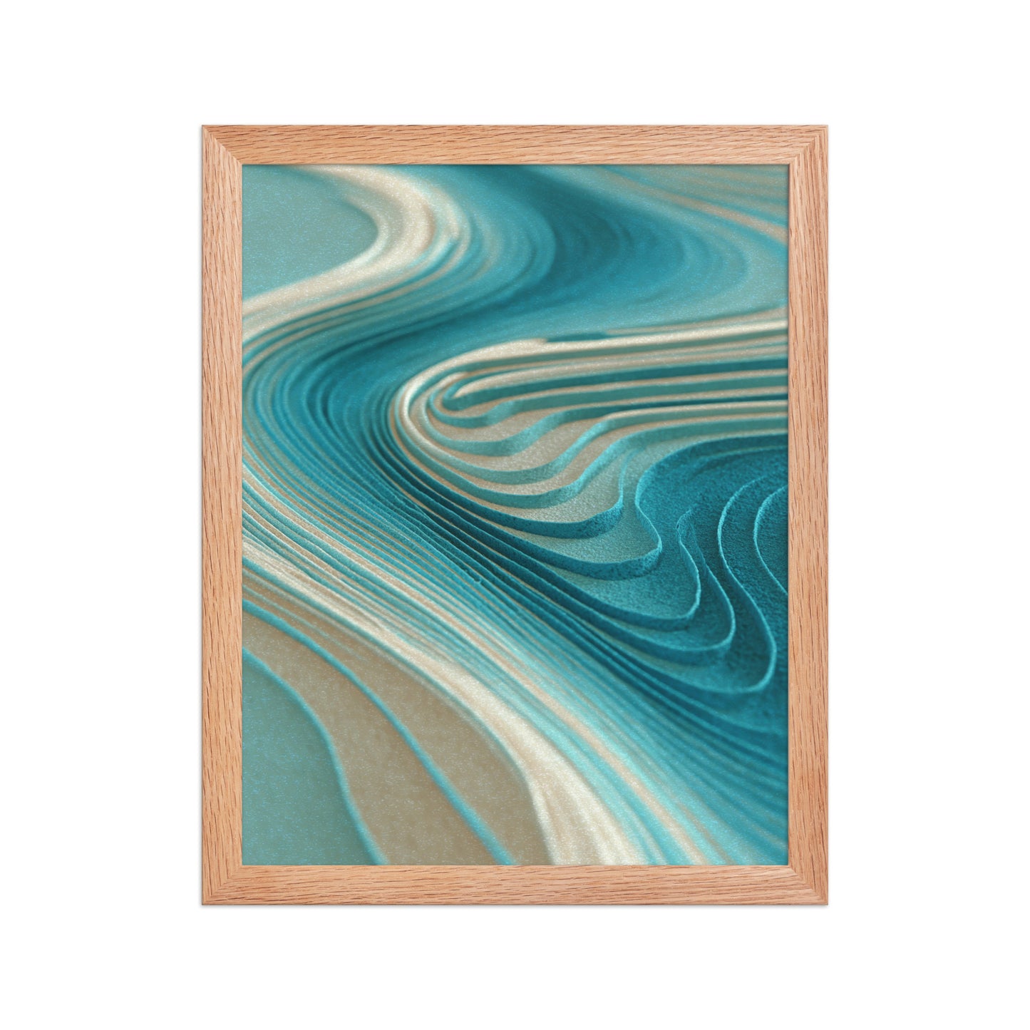 Cool tone ripples canvas