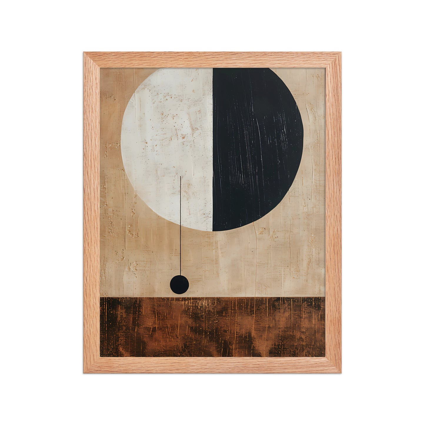 Natural tones abstract canvas