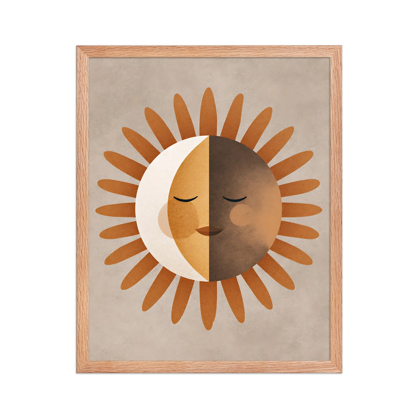 Boho sun canvas