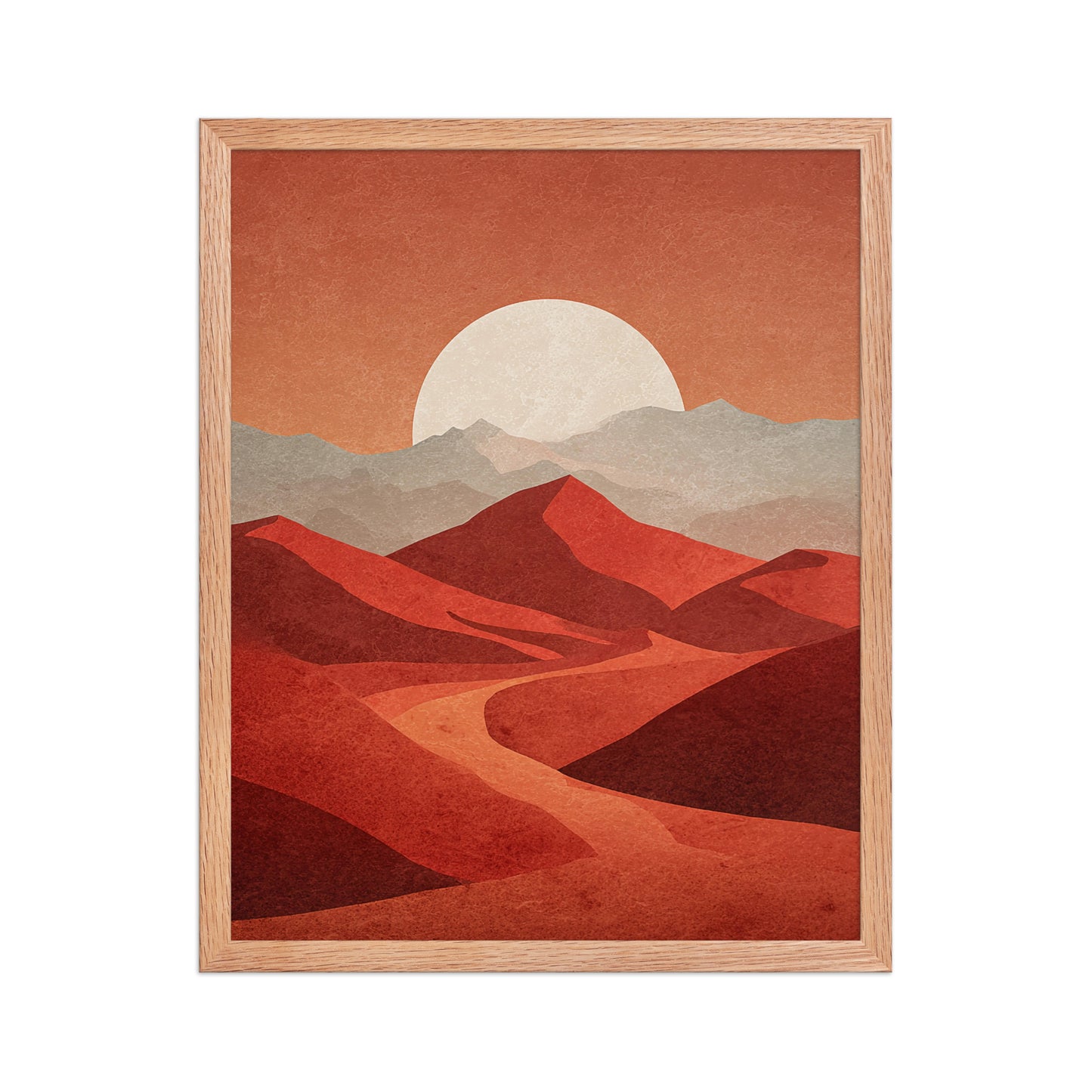 Warm landscape abstract canvas