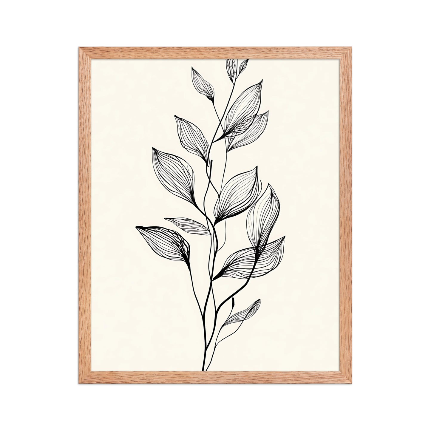 Minimal leaf canvas