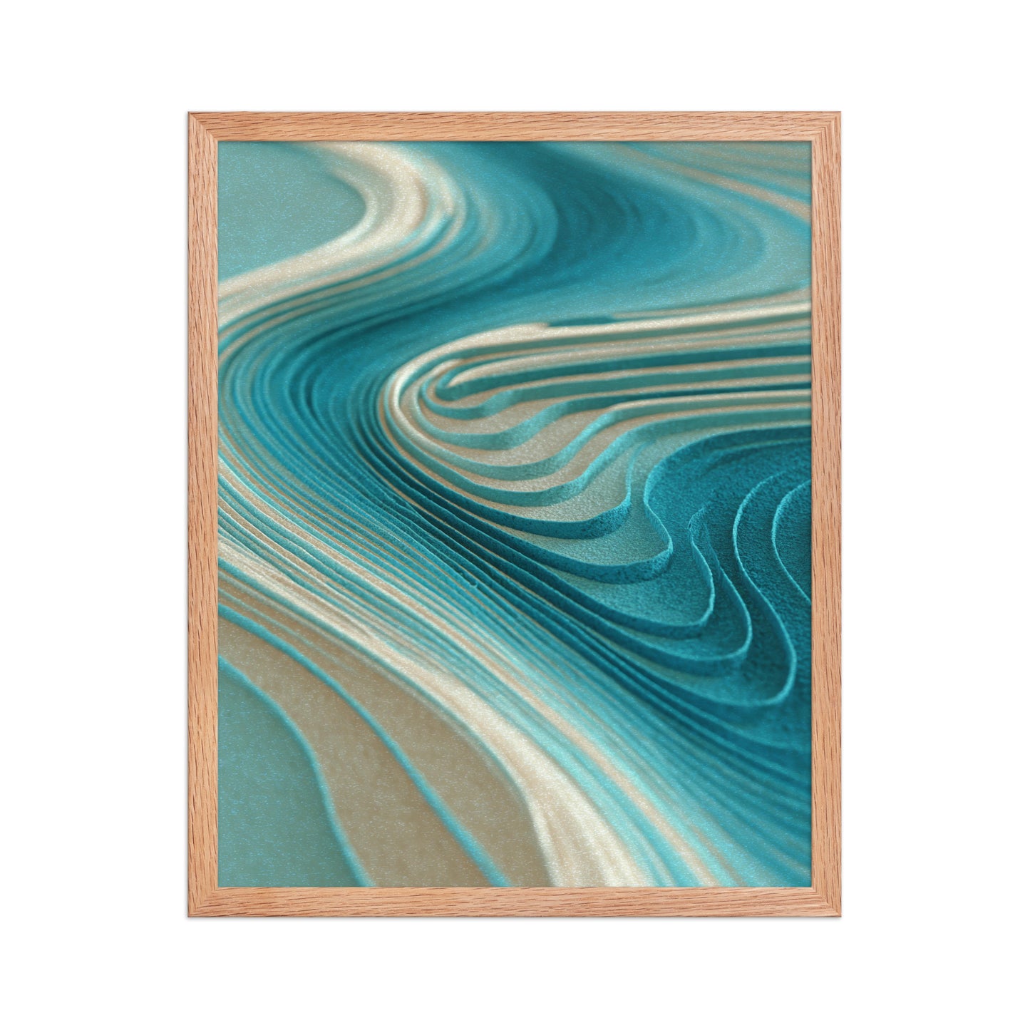 Cool tone ripples canvas
