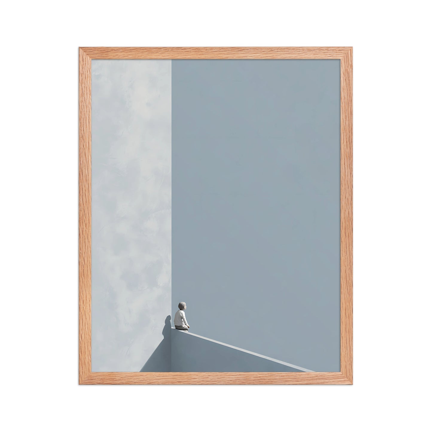 Mindful in blue canvas