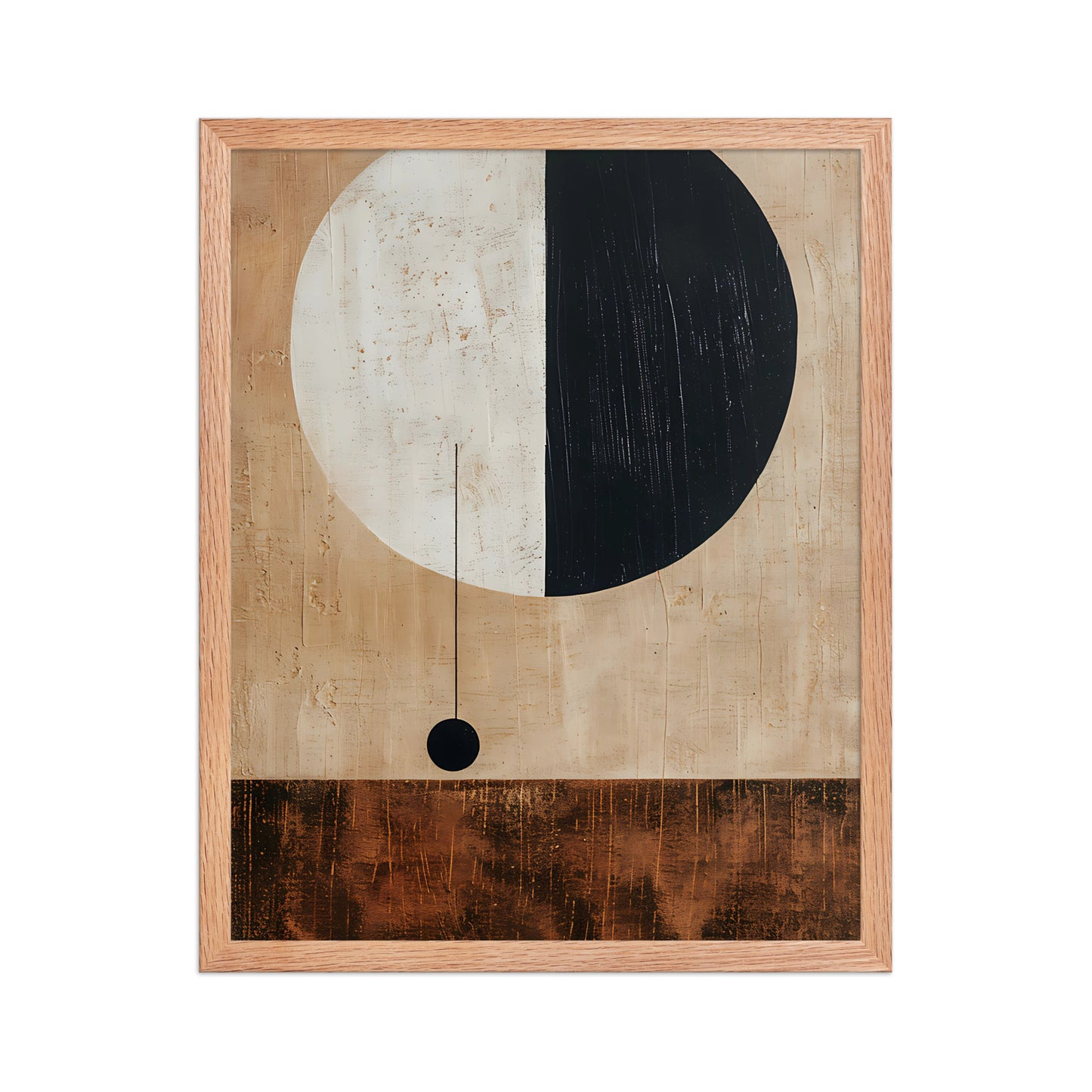 Natural tones abstract canvas