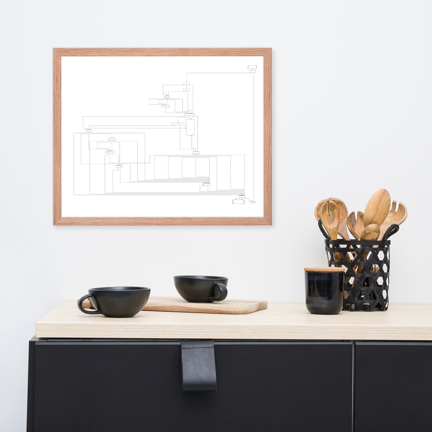 User Flow Abstract Canvas Wall Art 