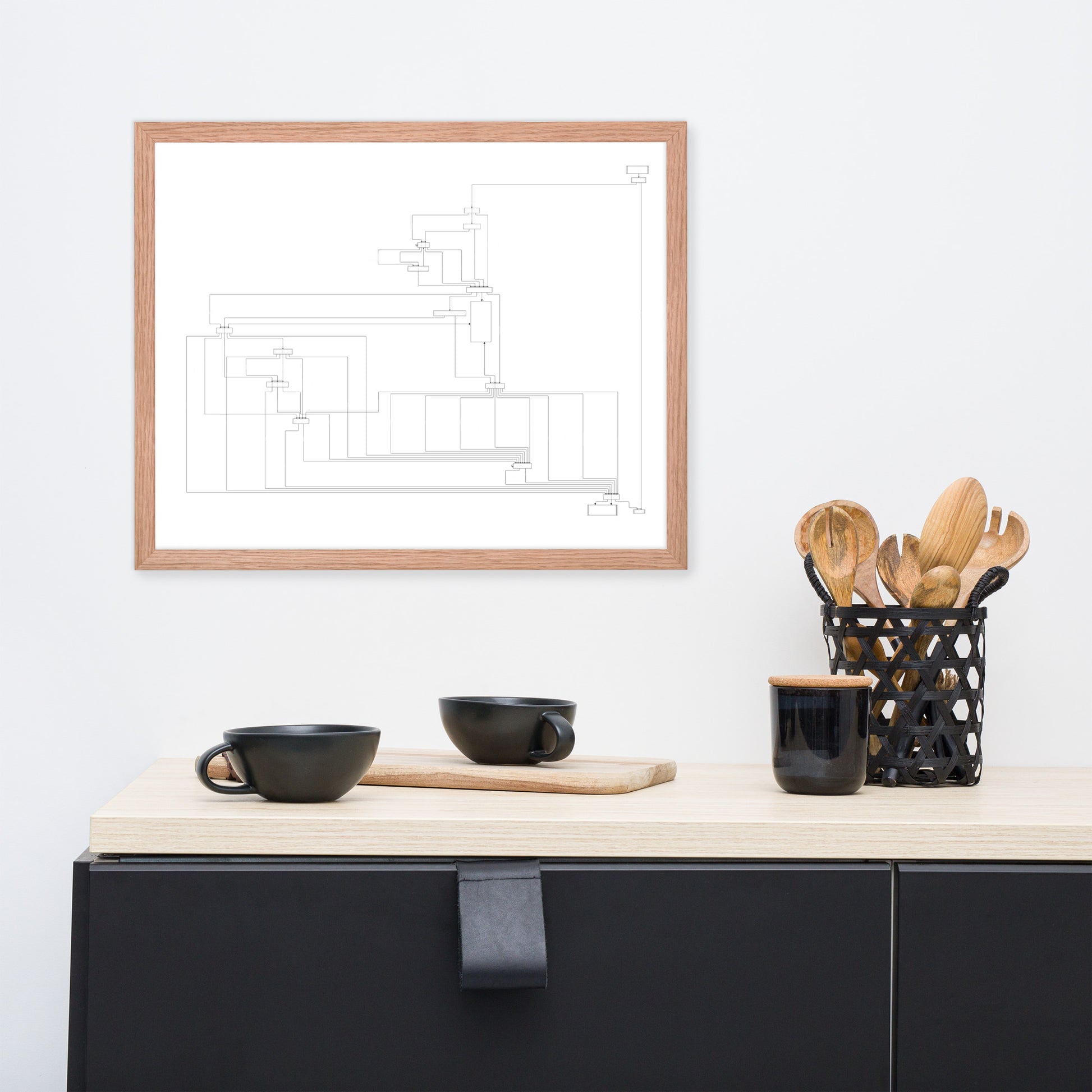User Flow Abstract Canvas Wall Art 