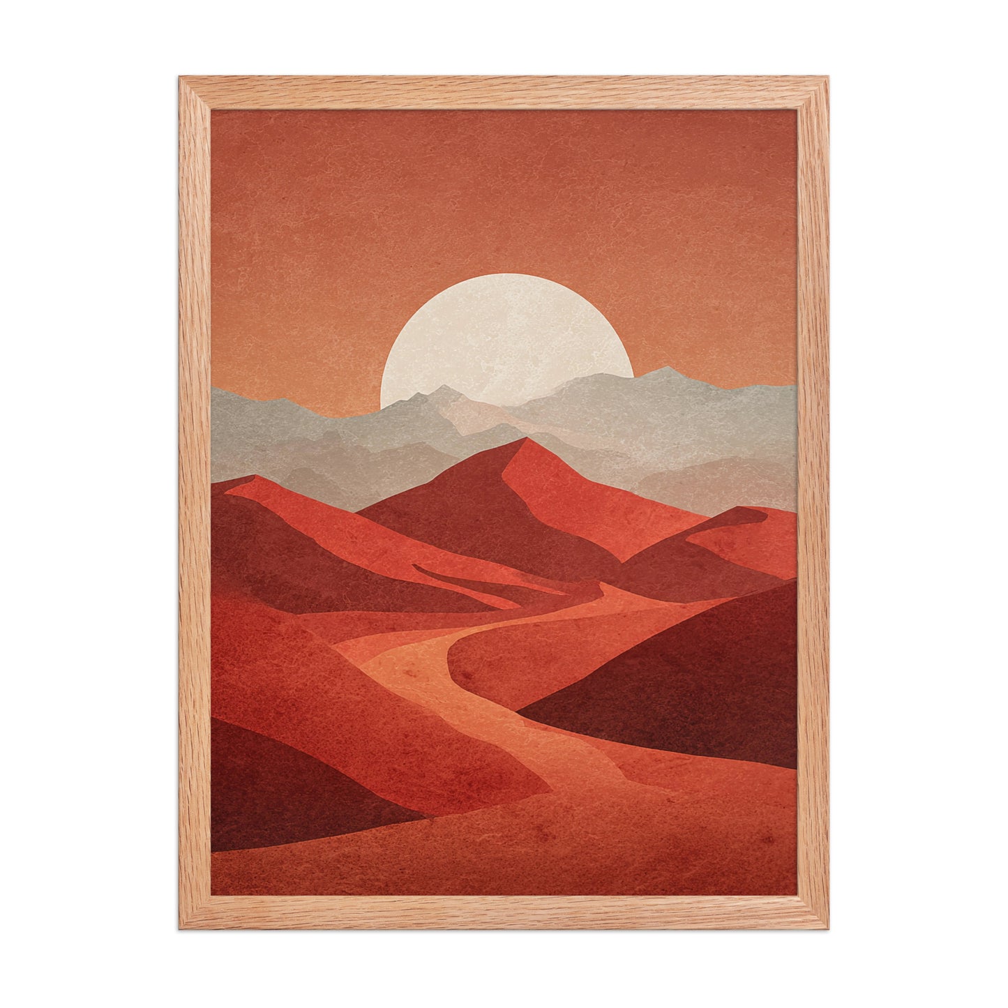 Warm landscape abstract canvas