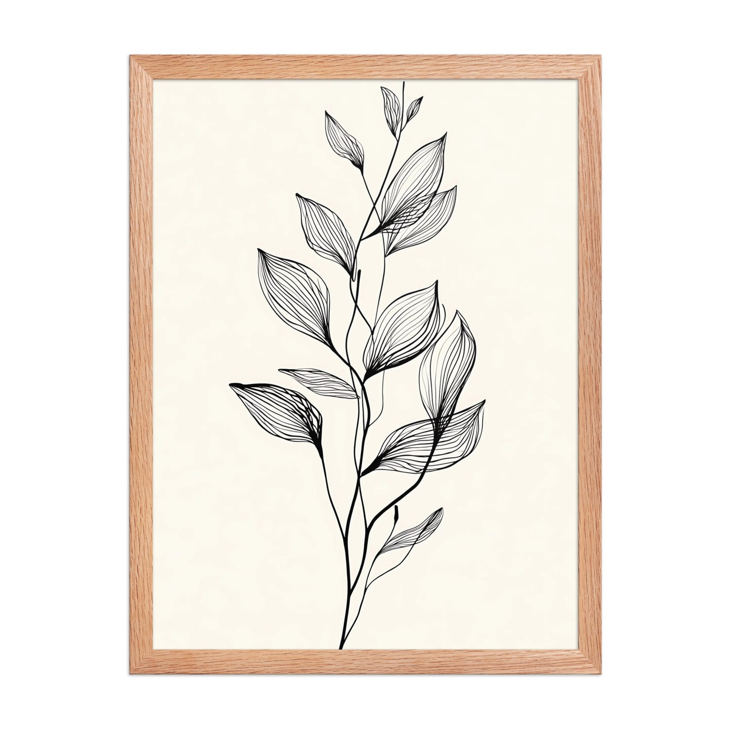 Minimal leaf canvas