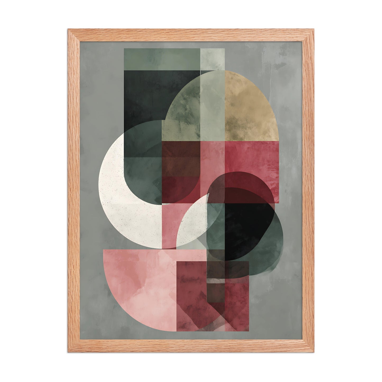 Minimal abstract shapes canvas