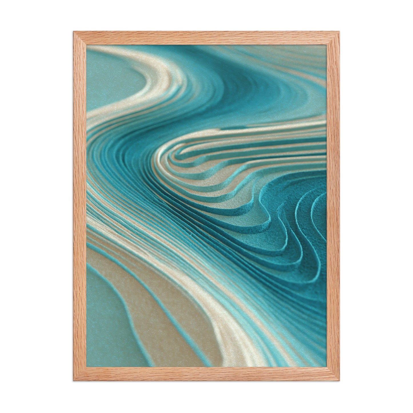Cool tone ripples canvas