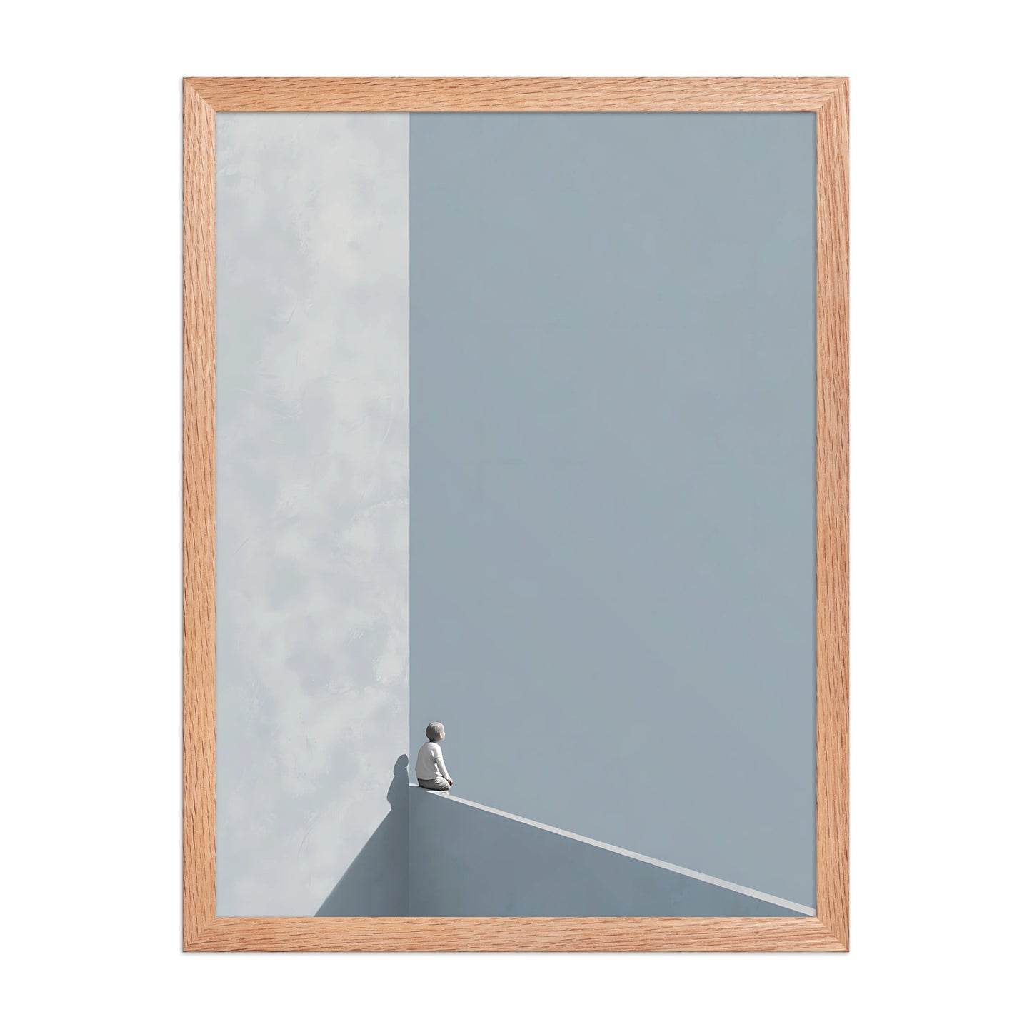 Mindful in blue canvas