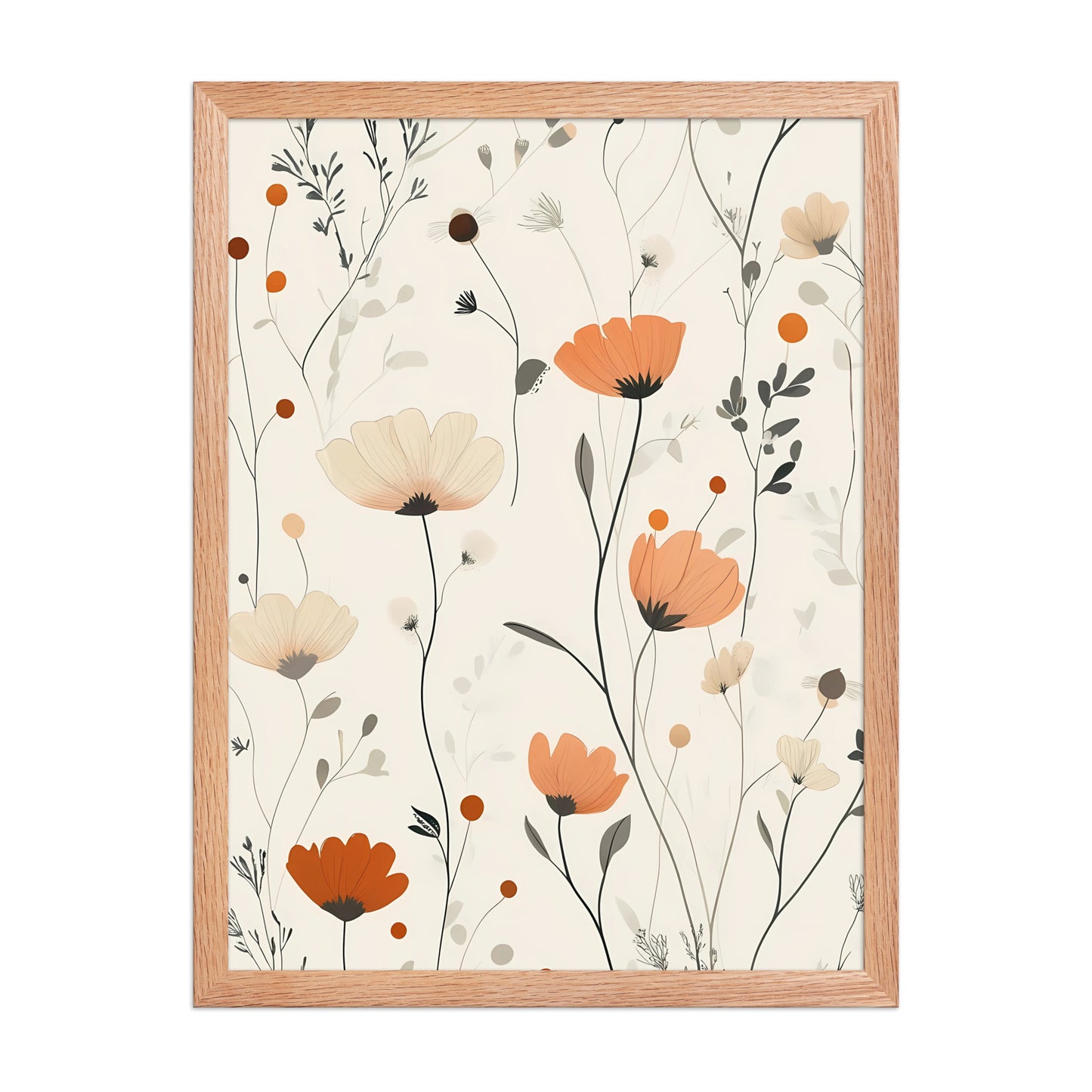 Floral boho canvas