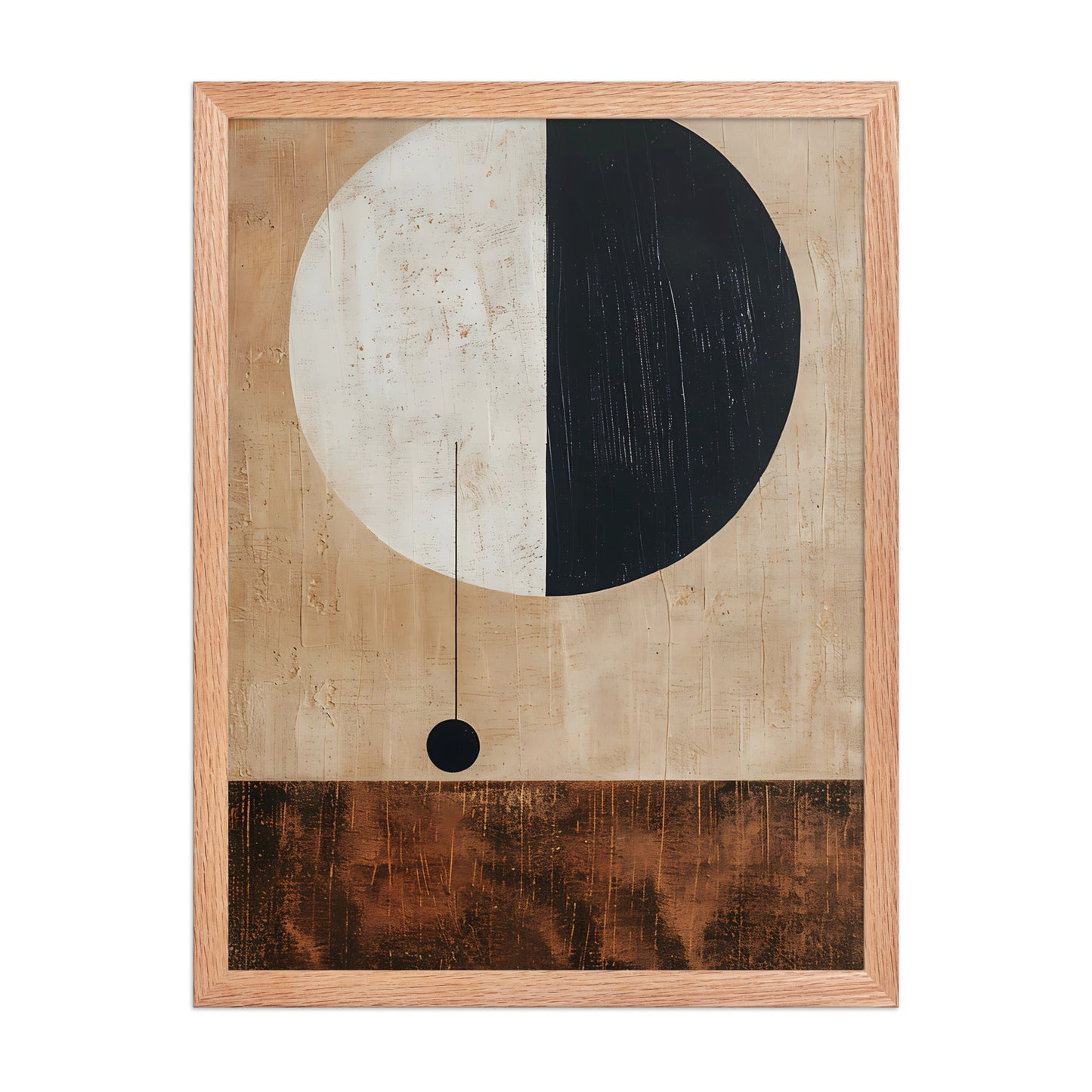 Natural tones abstract canvas
