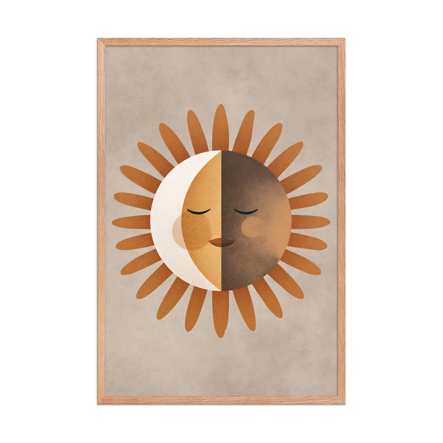 Boho sun canvas