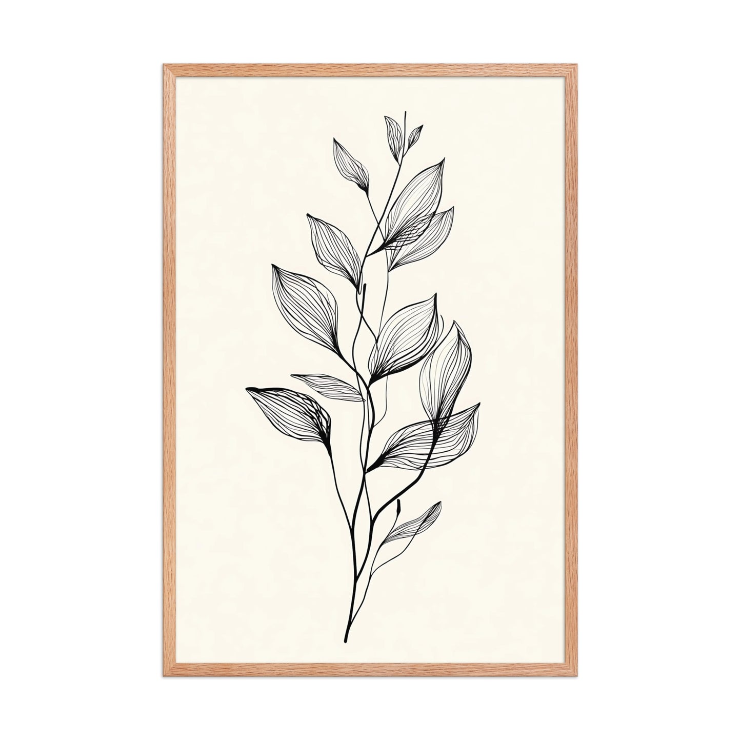 Minimal leaf canvas
