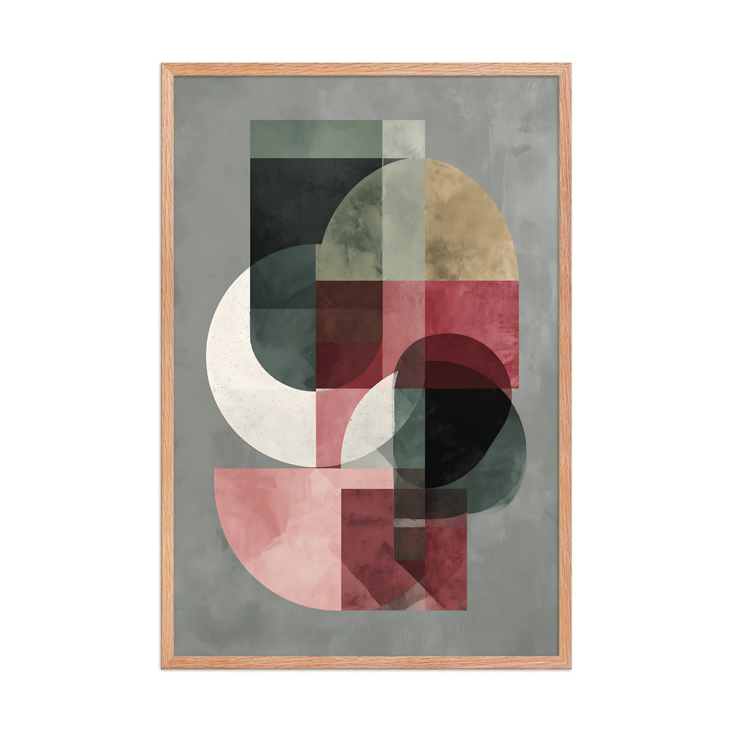 Minimal abstract shapes canvas