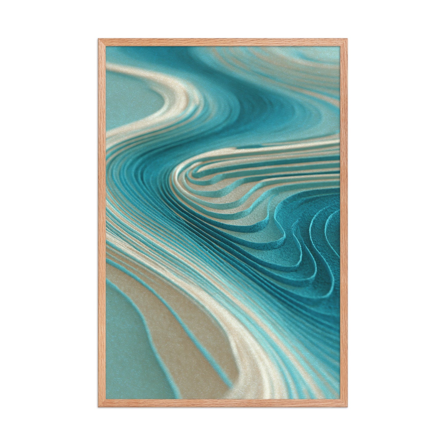 Cool tone ripples canvas