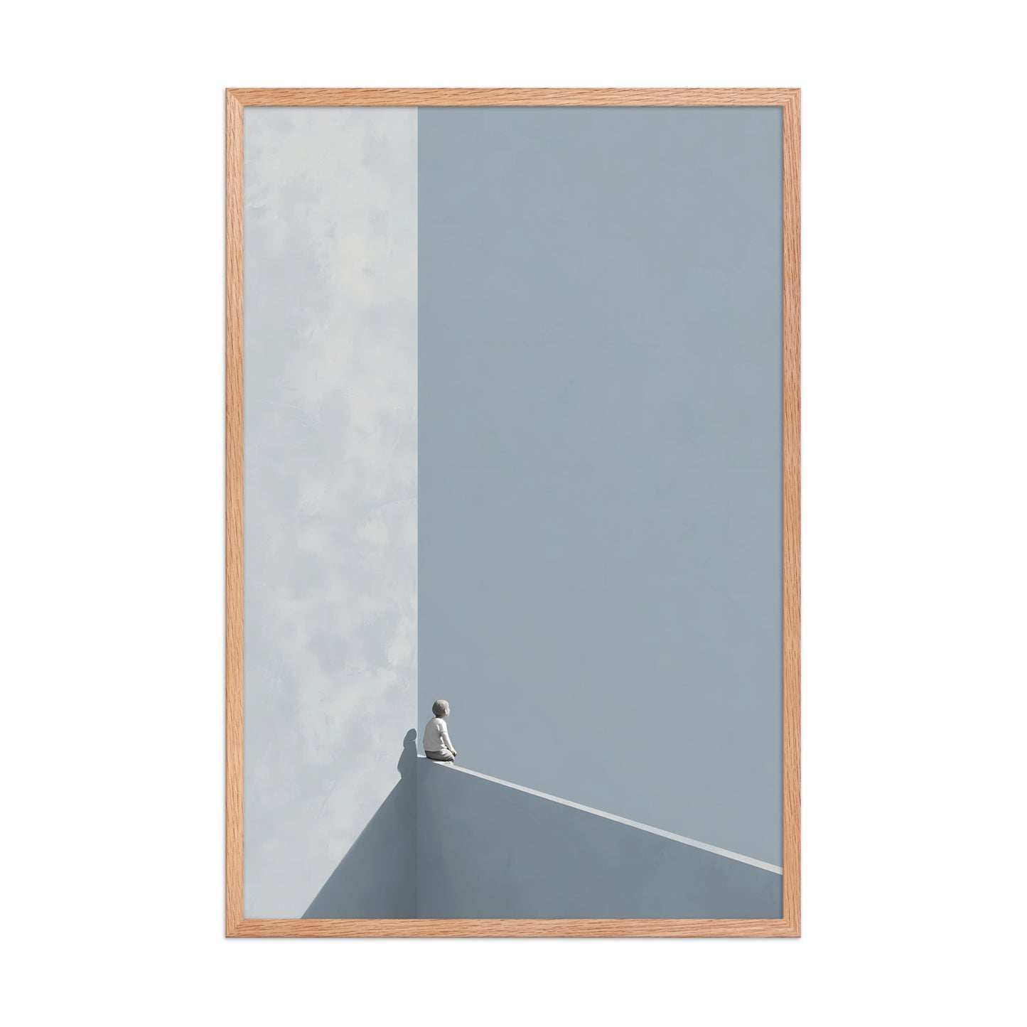 Mindful in blue canvas