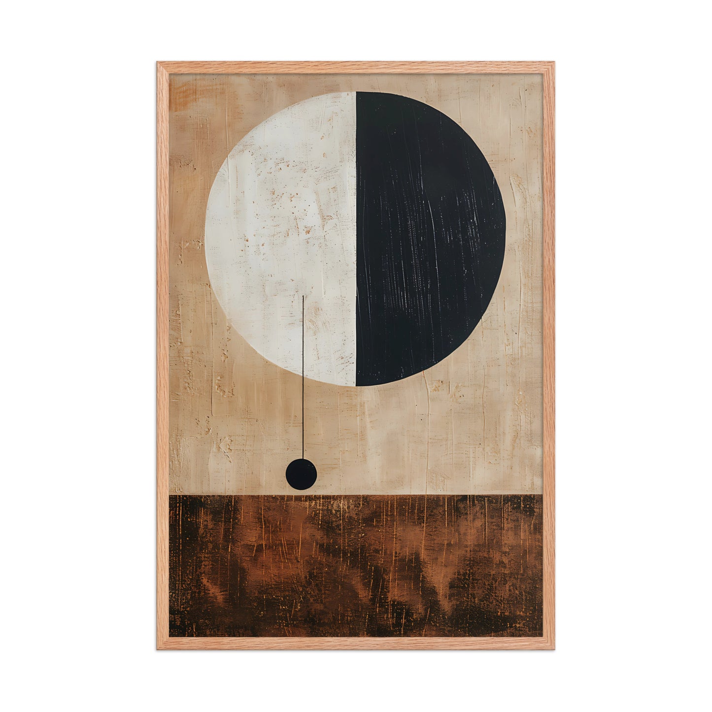 Natural tones abstract canvas