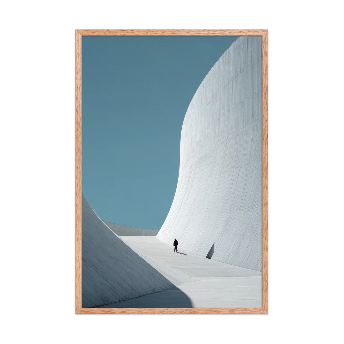 Blue Curves Canvas Wall Art