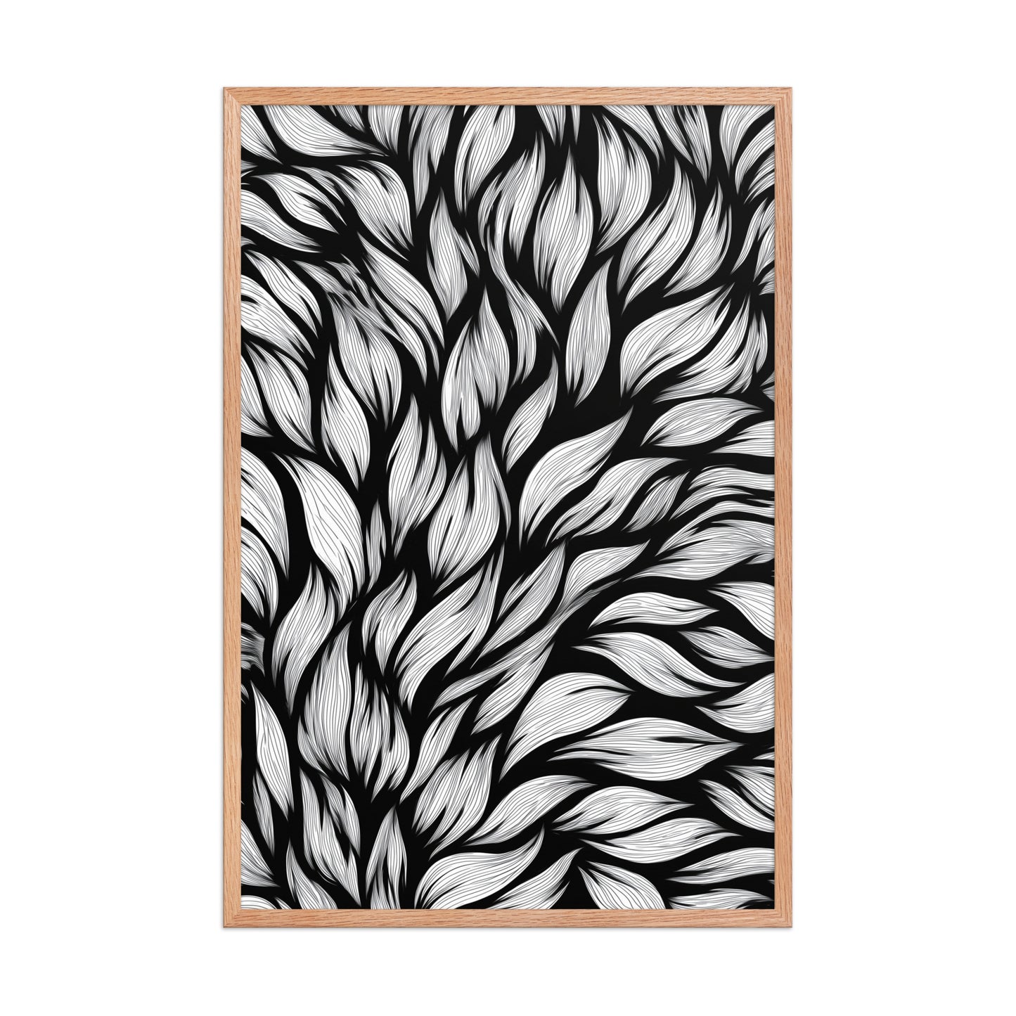 Bold leaves canvas