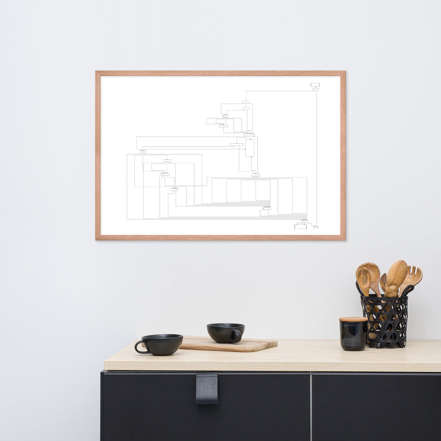 User Flow Abstract Canvas Wall Art 