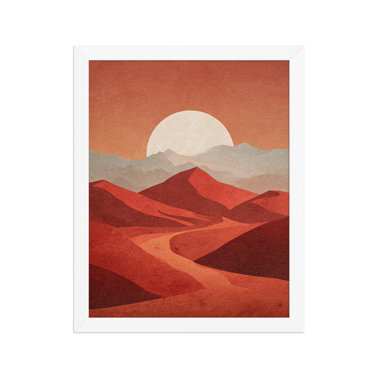 Warm landscape abstract canvas