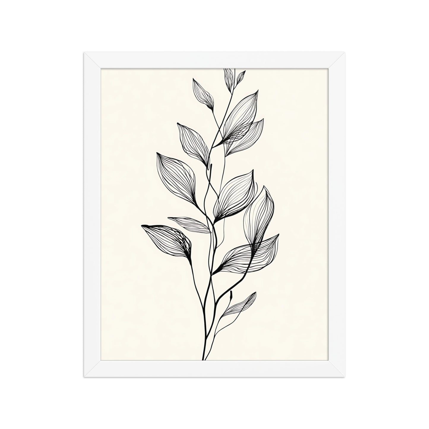 Minimal leaf canvas
