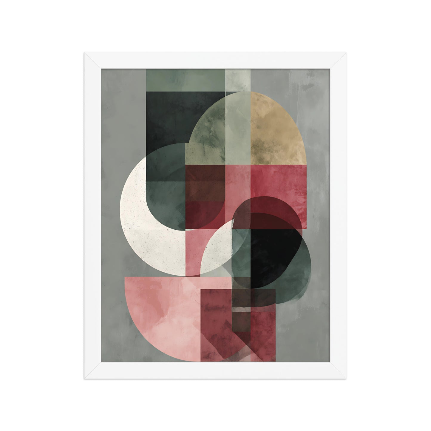Minimal abstract shapes canvas