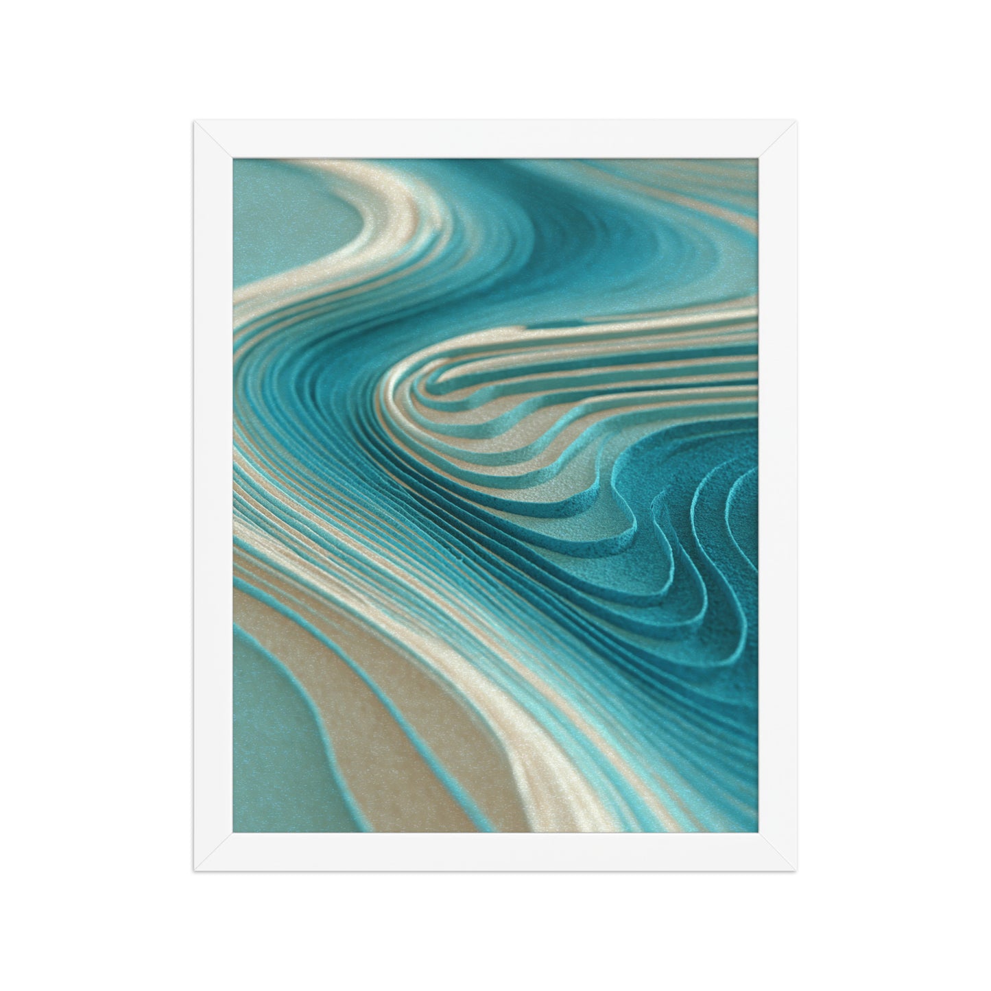 Cool tone ripples canvas