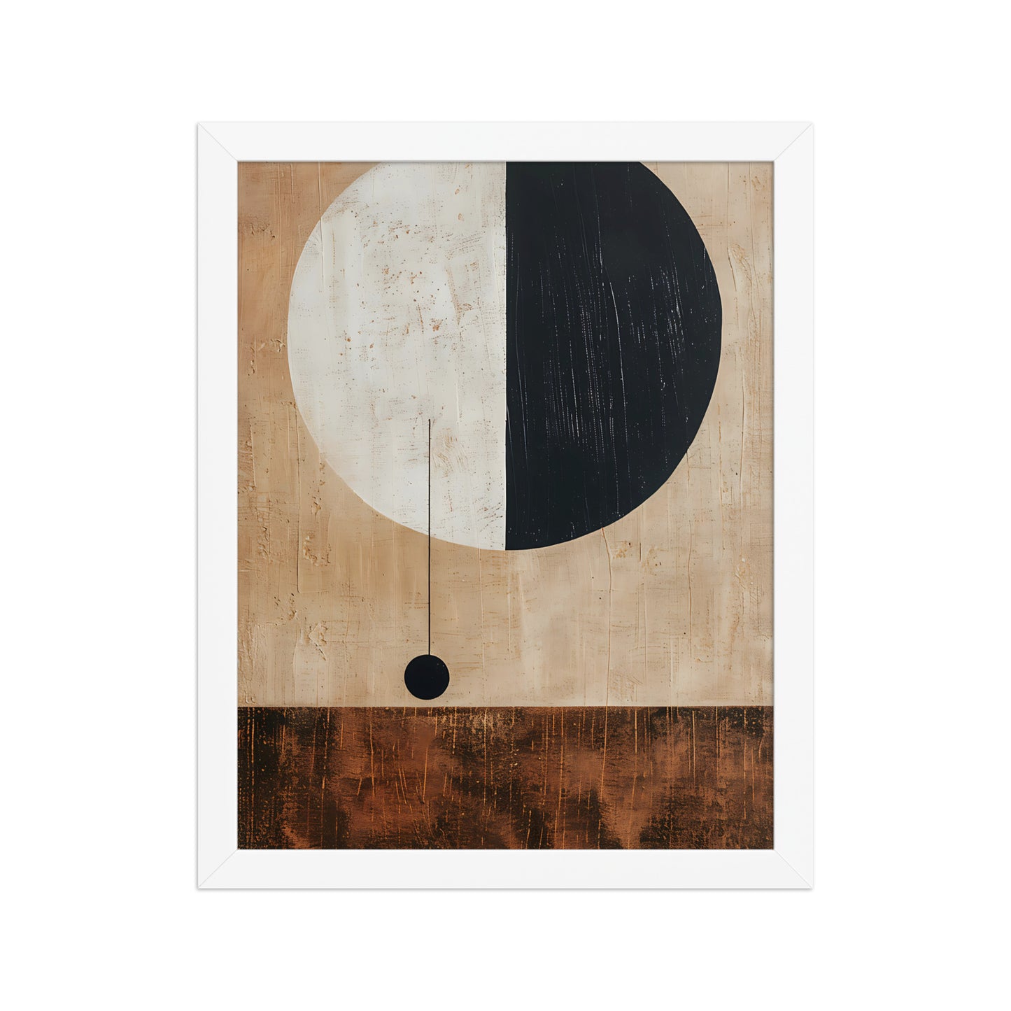 Natural tones abstract canvas