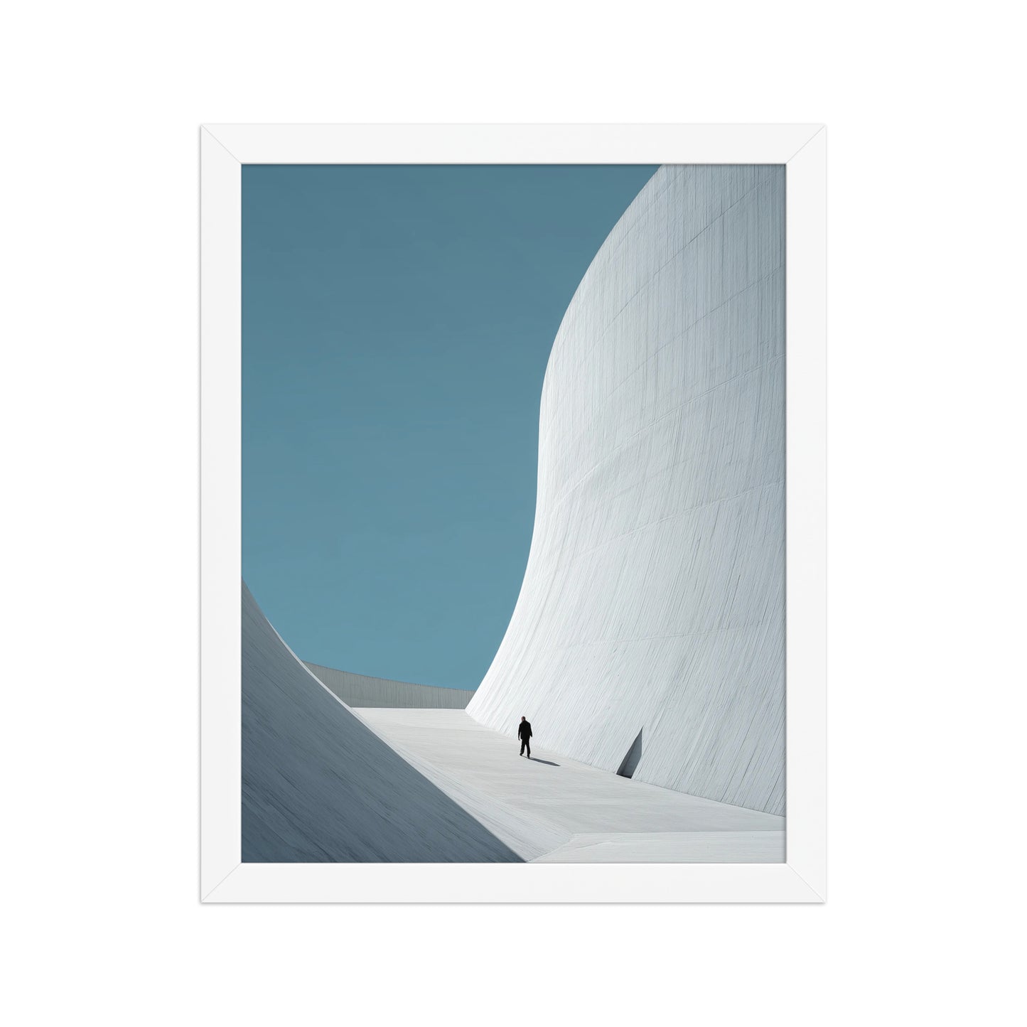 Blue Curves Canvas Wall Art