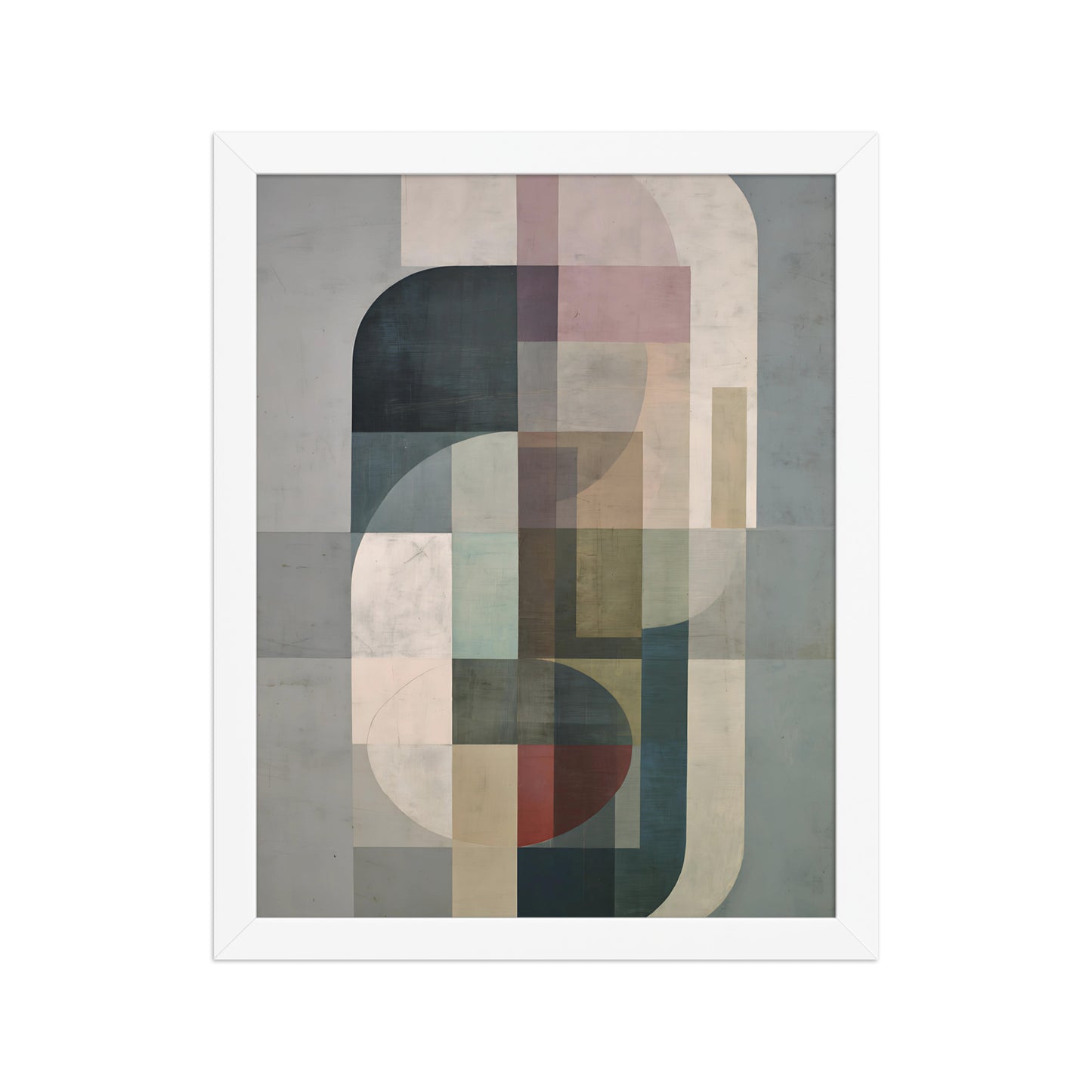 Neutral Shapes Canvas Wall Art Minimalist Decor