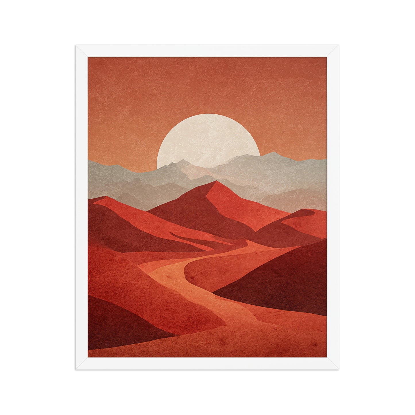 Warm landscape abstract canvas
