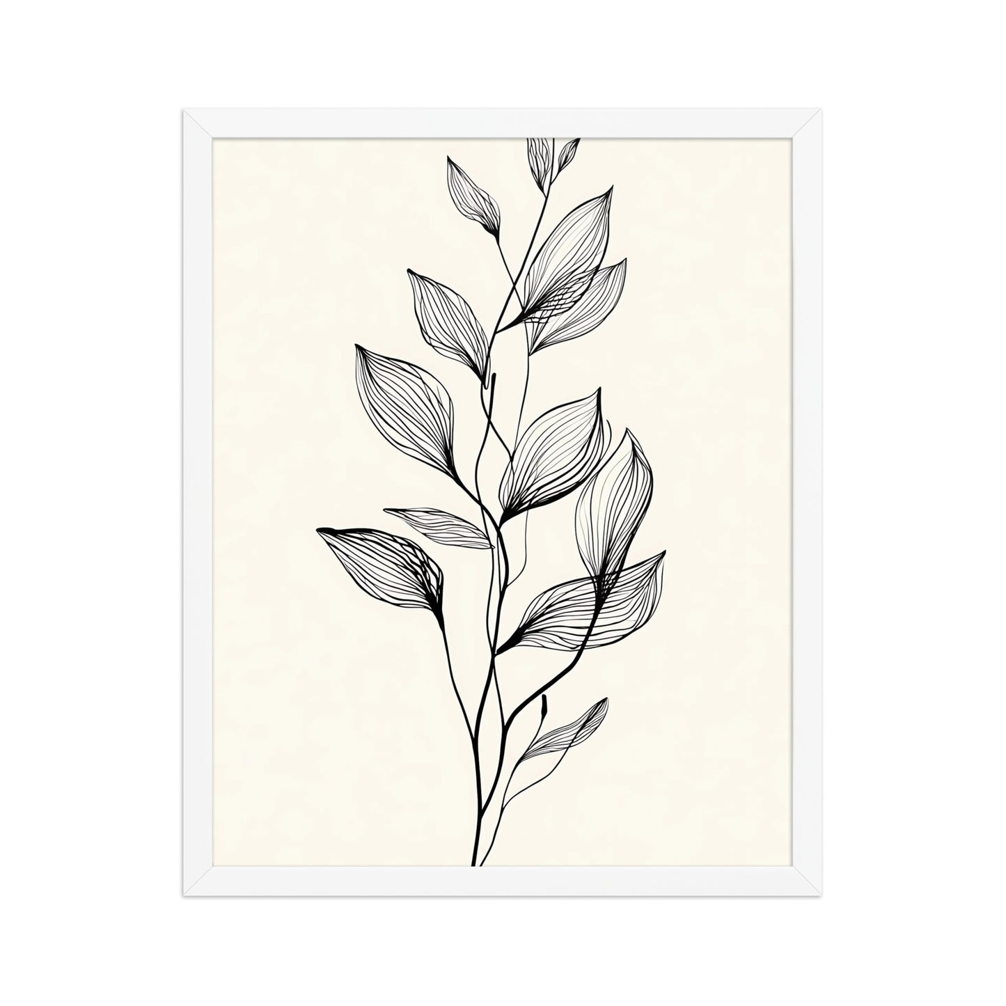 Minimal leaf canvas