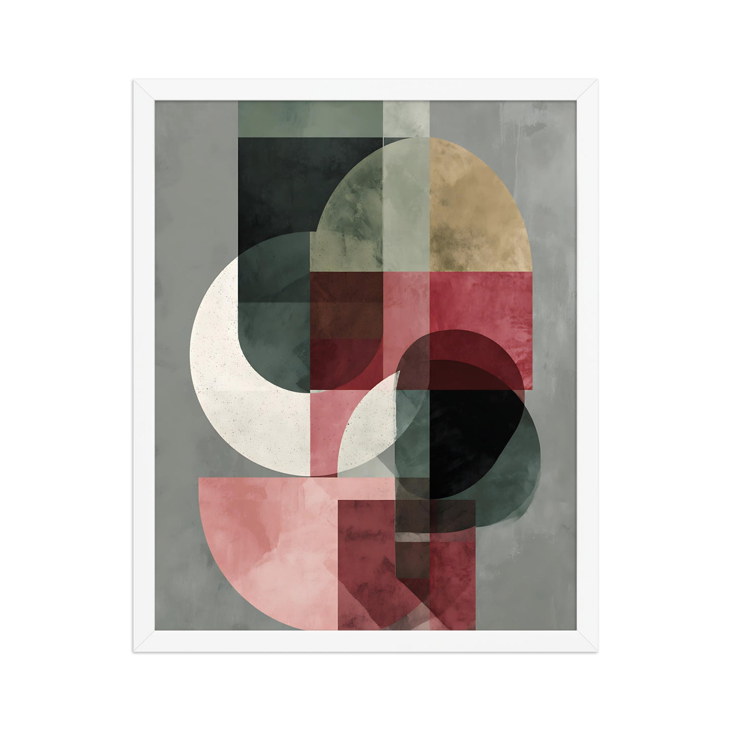 Minimal abstract shapes canvas