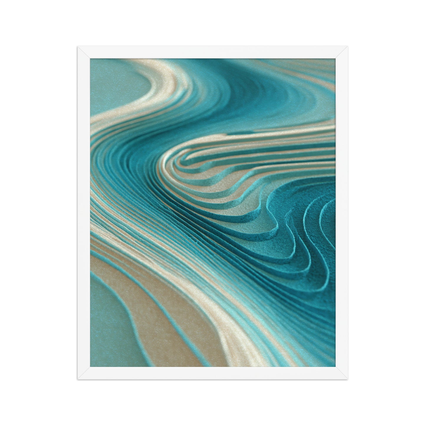 Cool tone ripples canvas