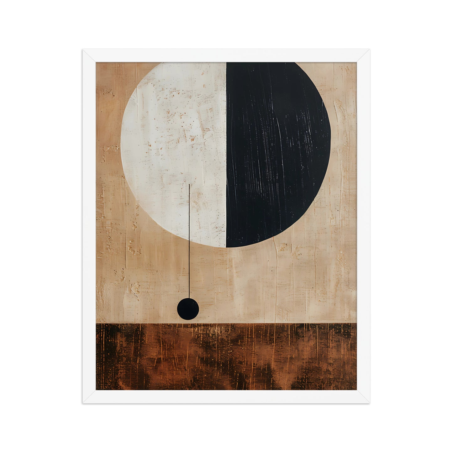 Natural tones abstract canvas