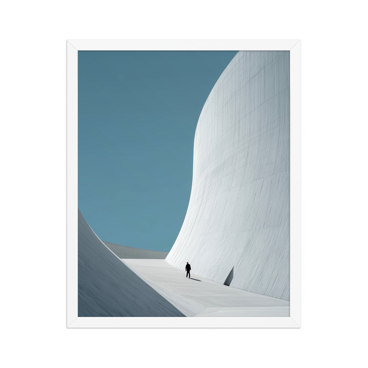 Blue Curves Canvas Wall Art