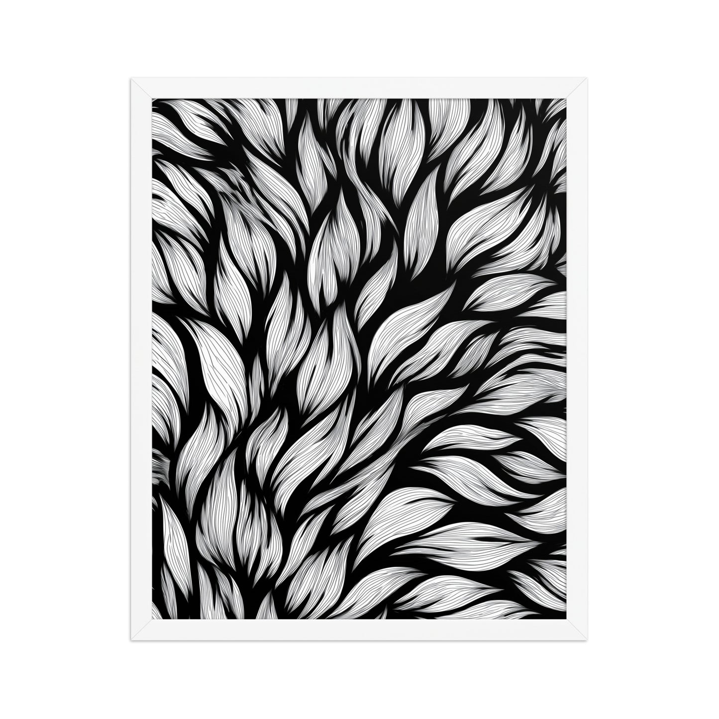 Bold leaves canvas