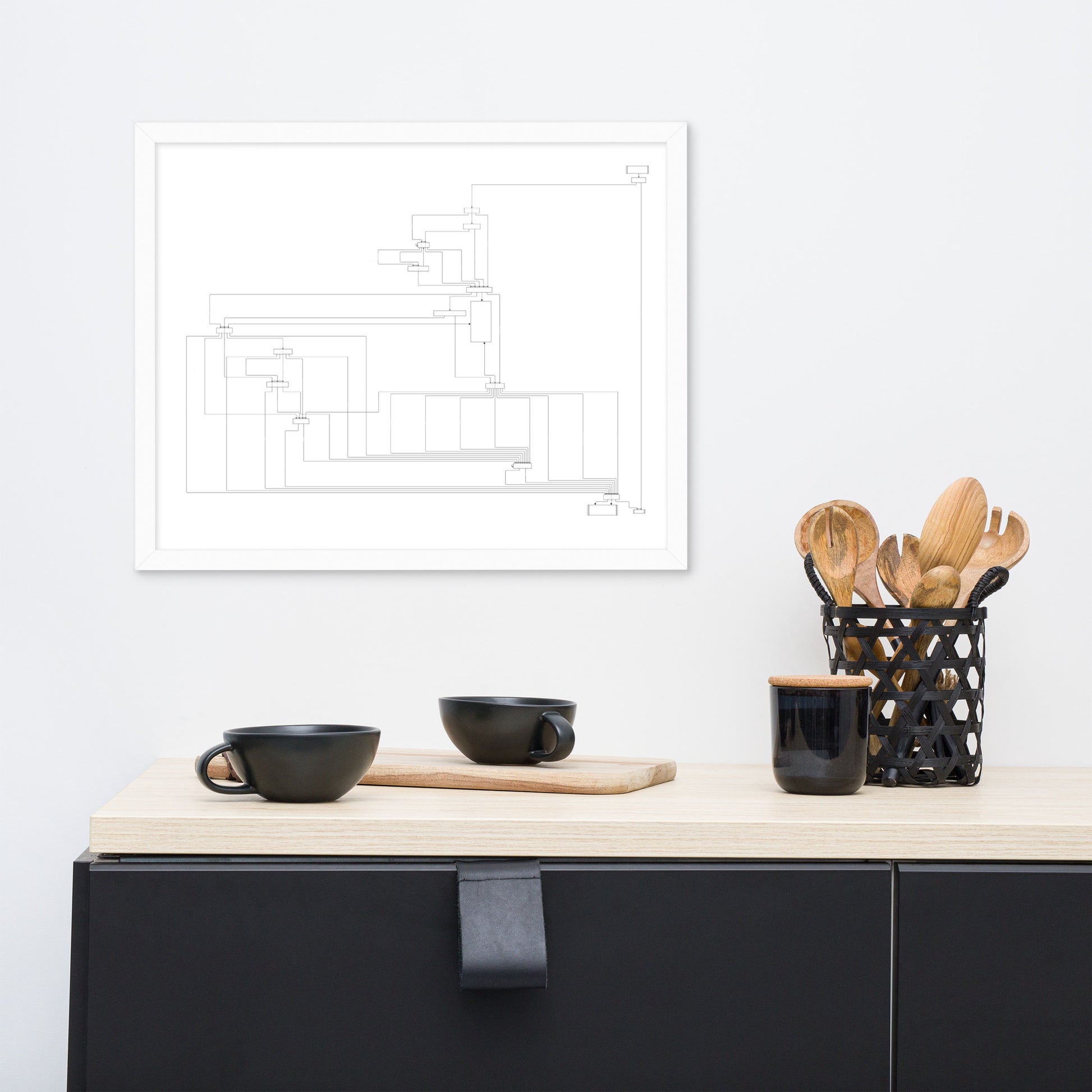 User Flow Abstract Canvas Wall Art 