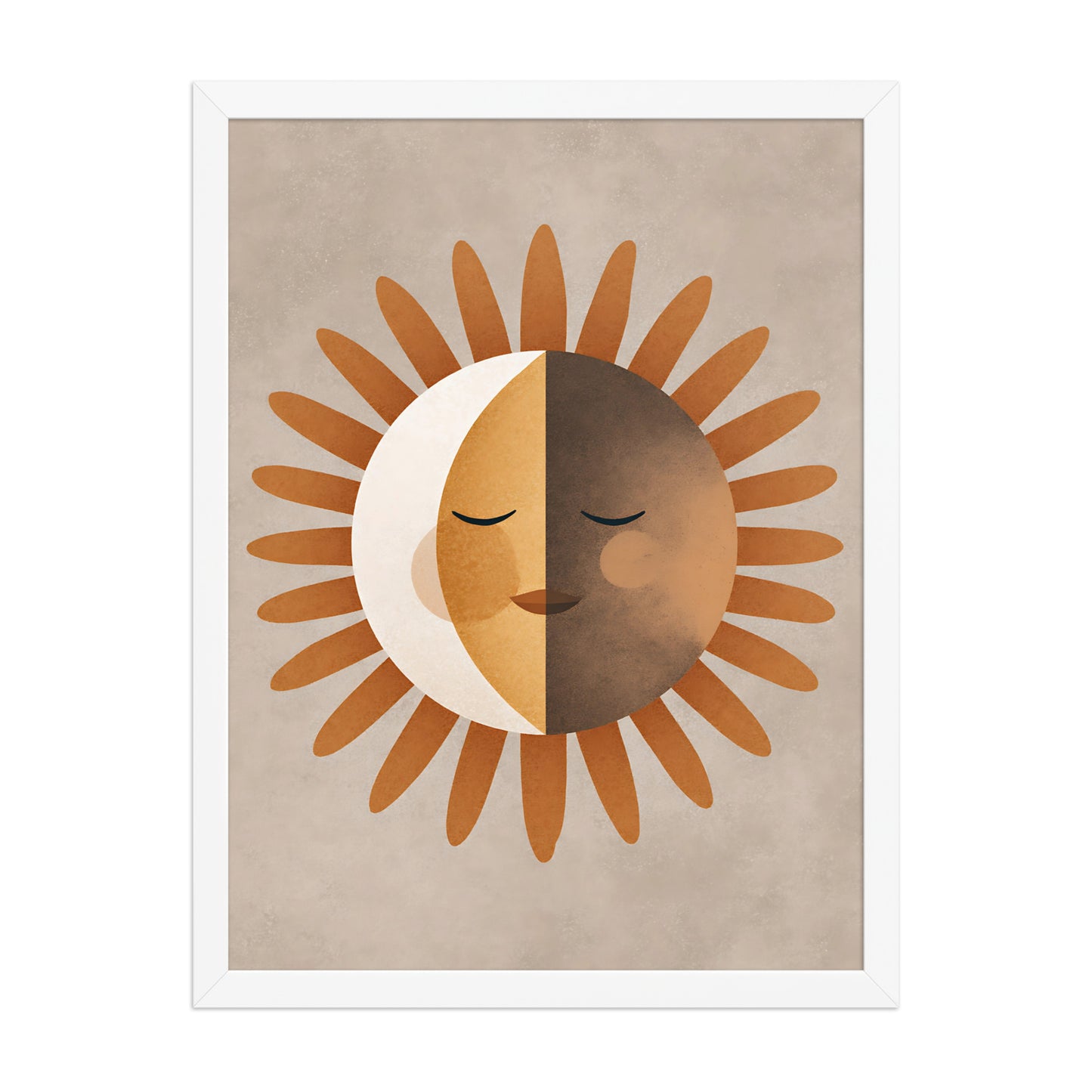 Boho sun canvas