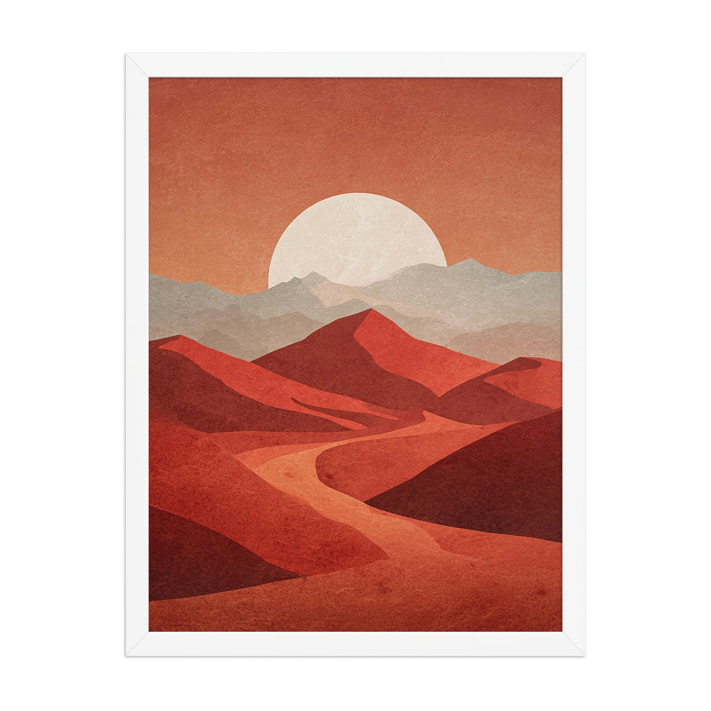 Warm landscape abstract canvas