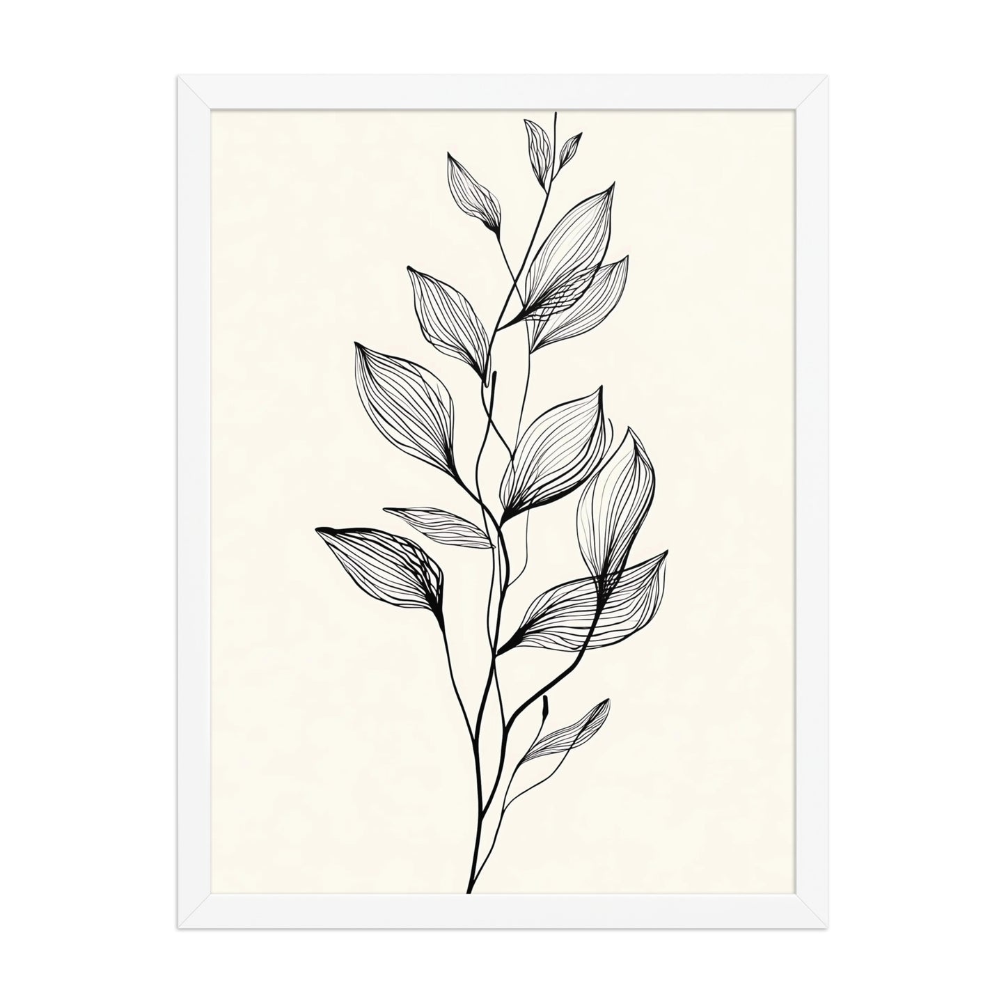 Minimal leaf canvas