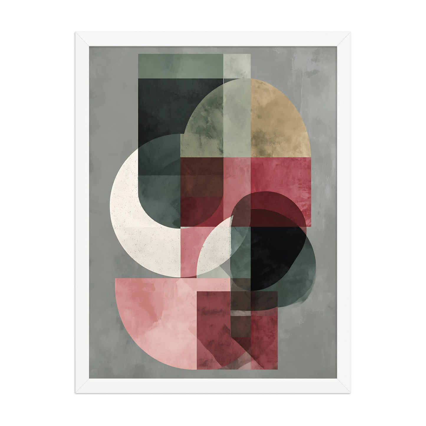 Minimal abstract shapes canvas