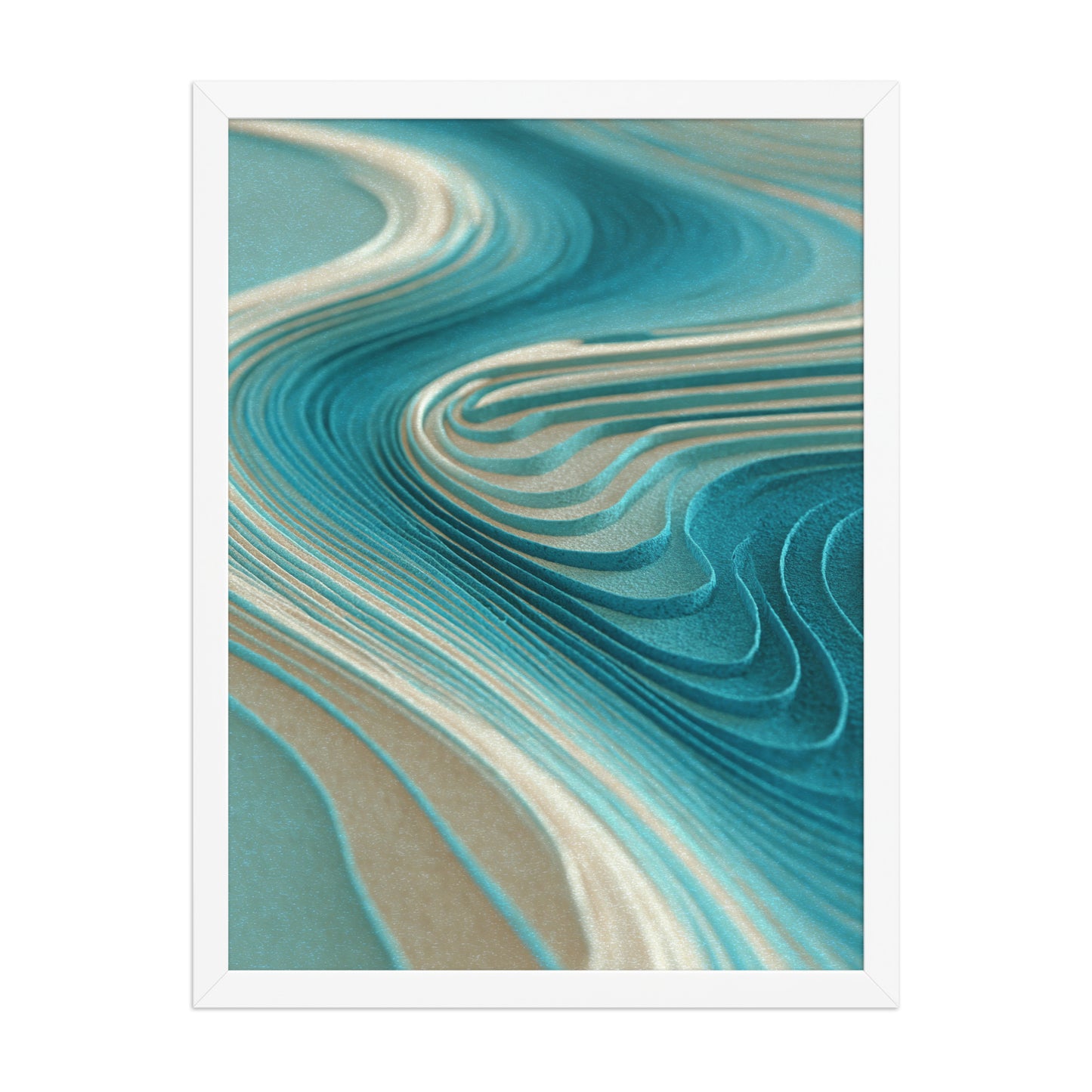 Cool tone ripples canvas